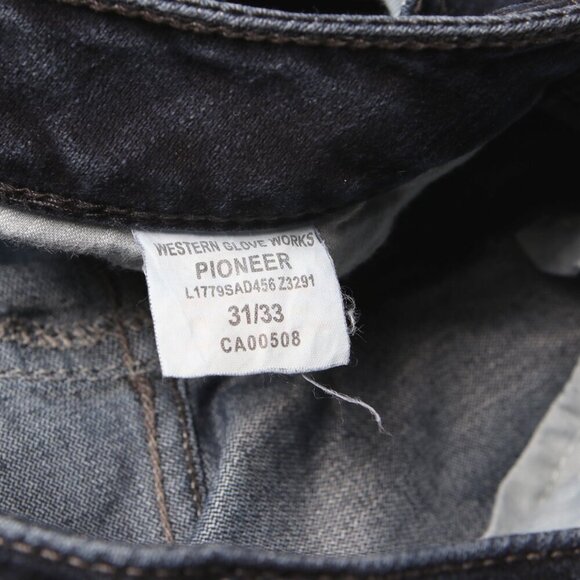 Silver Pioneer Bootcut Flare Jeans Stretch Low-Mid Rise Dark Wash Denim Indigo - Picture 5 of 10